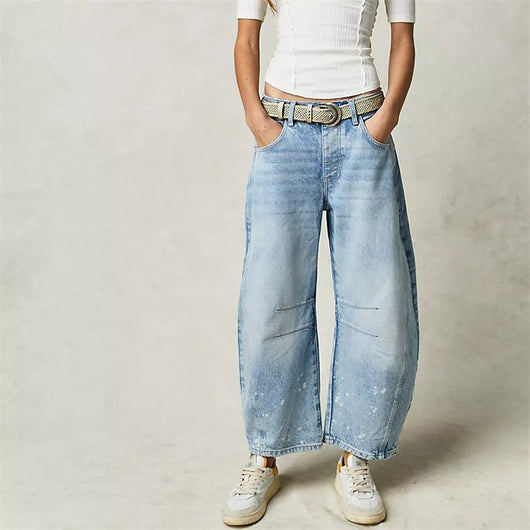 Elisabeth | Dames barrel-leg jeans met hoge taille en relaxed fit