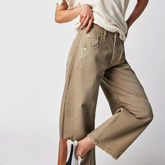 Elisabeth | Dames barrel-leg jeans met hoge taille en relaxed fit