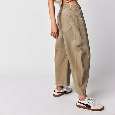 Elisabeth | Dames barrel-leg jeans met hoge taille en relaxed fit