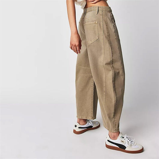 Elisabeth | Dames barrel-leg jeans met hoge taille en relaxed fit