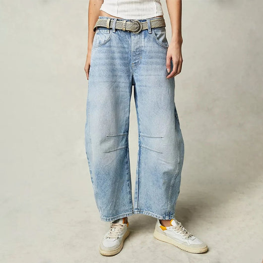 Elisabeth | Dames barrel-leg jeans met hoge taille en relaxed fit