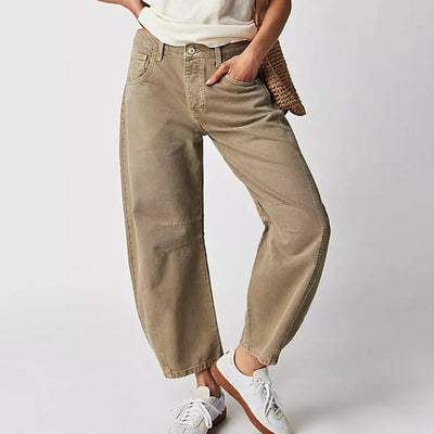 Elisabeth | Dames barrel-leg jeans met hoge taille en relaxed fit
