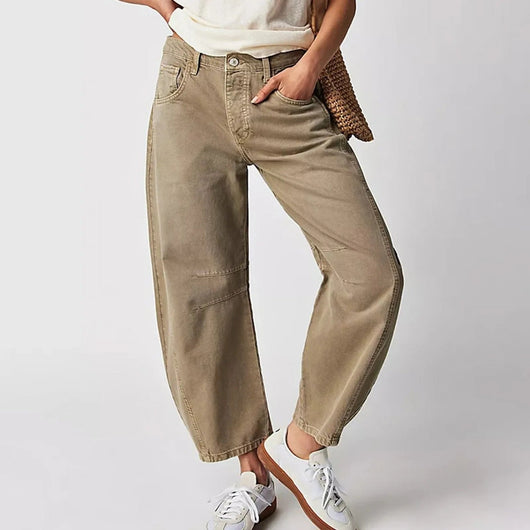 Elisabeth | Dames barrel-leg jeans met hoge taille en relaxed fit