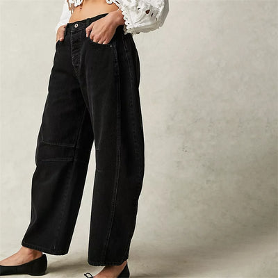 Elisabeth | Dames barrel-leg jeans met hoge taille en relaxed fit