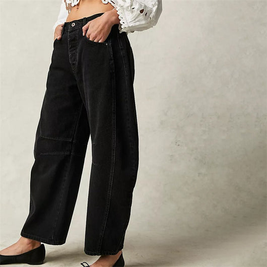 Elisabeth | Dames barrel-leg jeans met hoge taille en relaxed fit