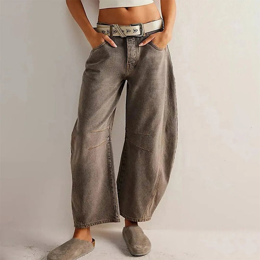 Elisabeth | Dames barrel-leg jeans met hoge taille en relaxed fit