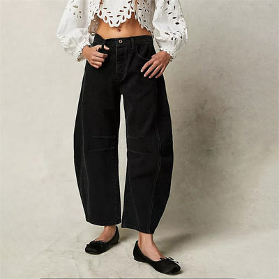 Elisabeth | Dames barrel-leg jeans met hoge taille en relaxed fit