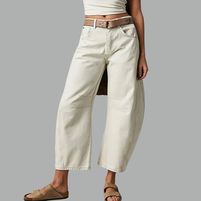 Elisabeth | Dames barrel-leg jeans met hoge taille en relaxed fit