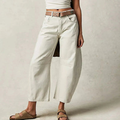 Elisabeth | Dames barrel-leg jeans met hoge taille en relaxed fit