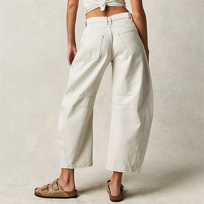 Elisabeth | Dames barrel-leg jeans met hoge taille en relaxed fit
