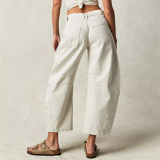 Elisabeth | Dames barrel-leg jeans met hoge taille en relaxed fit
