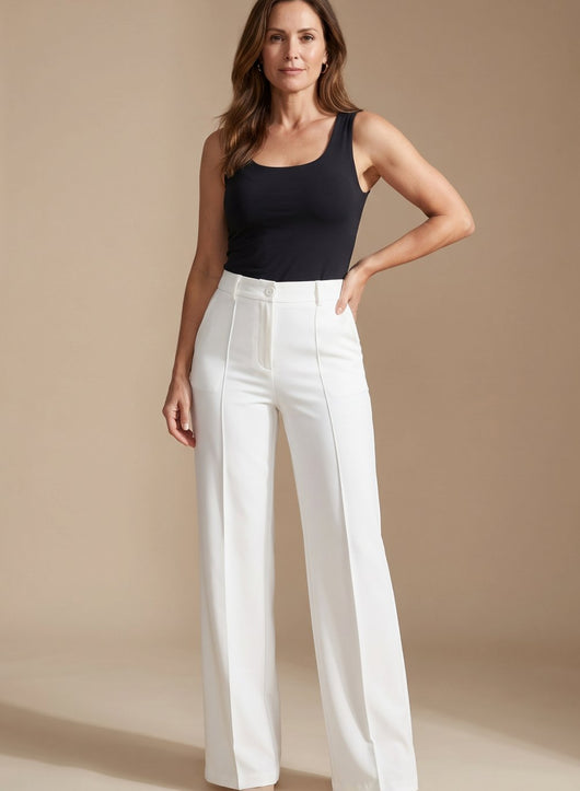 Greta | Elegante dames pantalon met hoge taille en rechte pijp