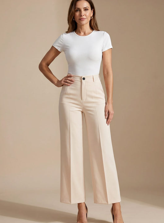 Greta | Elegante dames pantalon met hoge taille en rechte pijp