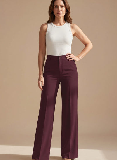 Greta | Elegante dames pantalon met hoge taille en rechte pijp