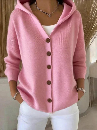 Clara | Dames vest met capuchon, knoopsluiting en relaxed fit