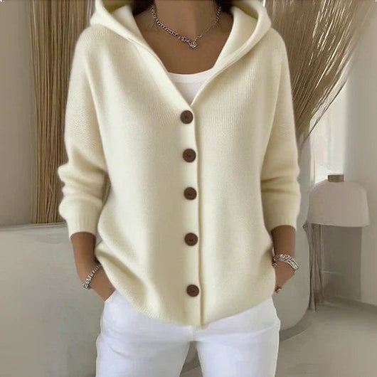 Clara | Dames vest met capuchon, knoopsluiting en relaxed fit