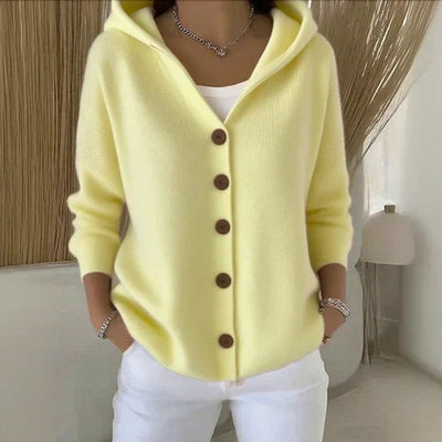 Clara | Dames vest met capuchon, knoopsluiting en relaxed fit