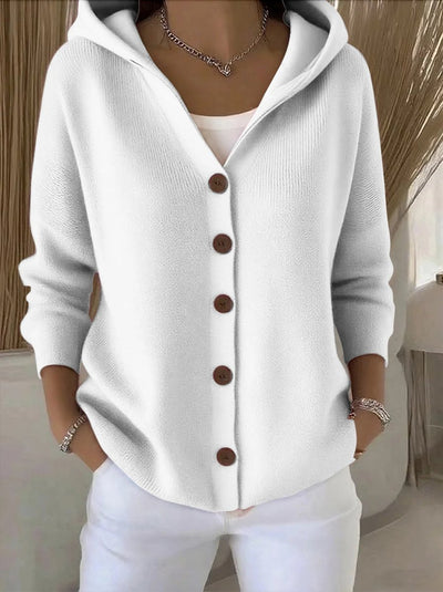 Clara | Dames vest met capuchon, knoopsluiting en relaxed fit