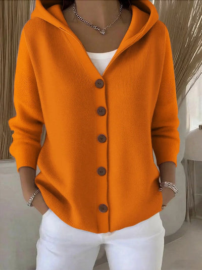 Clara | Dames vest met capuchon, knoopsluiting en relaxed fit