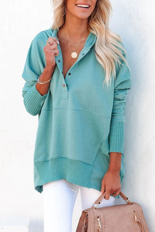 Frieda | Oversized dames tuniek met capuchon en lange mouwen