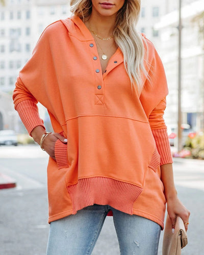 Frieda | Oversized dames tuniek met capuchon en lange mouwen
