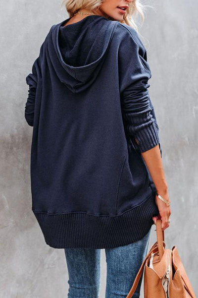 Frieda | Oversized dames tuniek met capuchon en lange mouwen