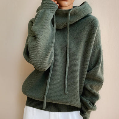 Annika | Dames gebreide hoodie met losse pasvorm