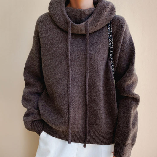 Annika | Dames gebreide hoodie met losse pasvorm