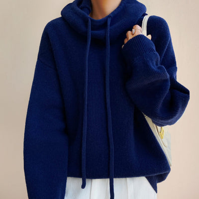 Annika | Dames gebreide hoodie met losse pasvorm