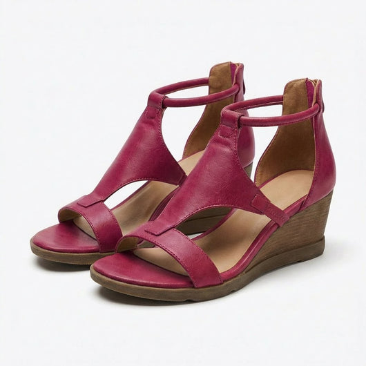 Katharina | Dames casual sleehaksandalen met open teen en enkelbandje