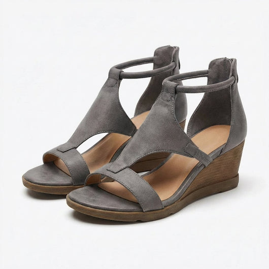 Katharina | Dames casual sleehaksandalen met open teen en enkelbandje