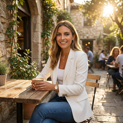 Marie | Klassieke getailleerde dames blazer met één knoop