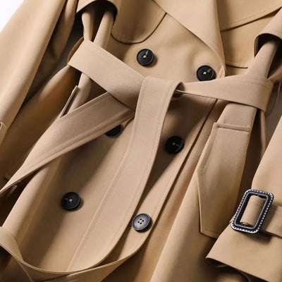 Frieda | Klassieke getailleerde dames wintertrenchcoat met ceintuur