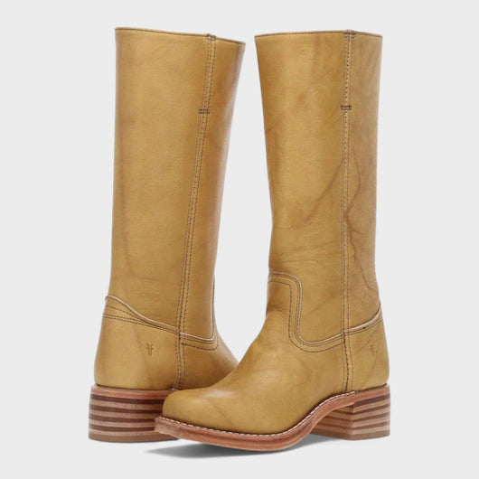 Mia | Dames kniehoge laarzen in leerlook, klassieke westernstijl