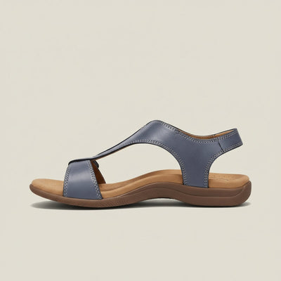 Greta | Comfortabele dames sandalen met T-band, klittenband en open neus