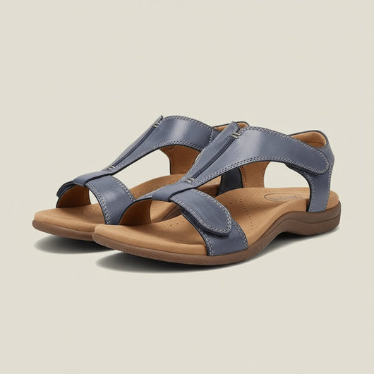Greta | Comfortabele dames sandalen met T-band, klittenband en open neus