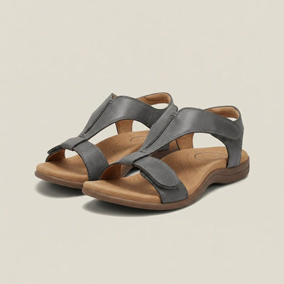 Greta | Comfortabele dames sandalen met T-band, klittenband en open neus