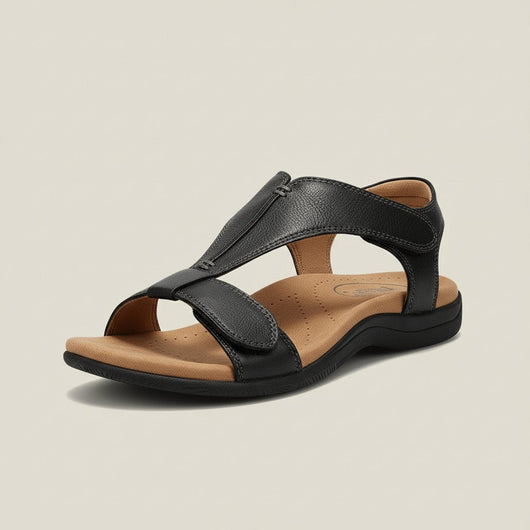 Greta | Comfortabele dames sandalen met T-band, klittenband en open neus