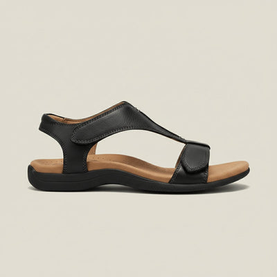 Greta | Comfortabele dames sandalen met T-band, klittenband en open neus