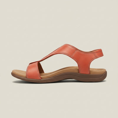 Greta | Comfortabele dames sandalen met T-band, klittenband en open neus