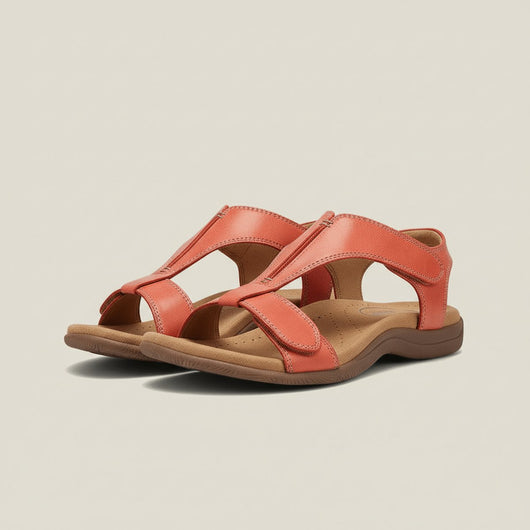 Greta | Comfortabele dames sandalen met T-band, klittenband en open neus