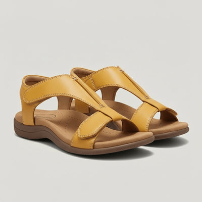 Greta | Comfortabele dames sandalen met T-band, klittenband en open neus
