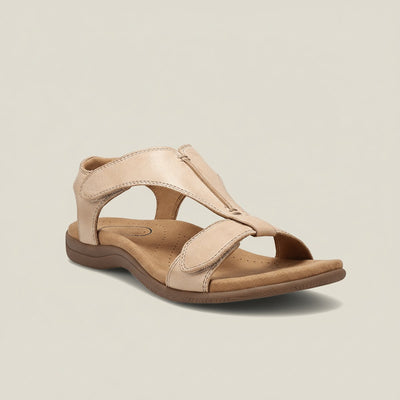 Greta | Comfortabele dames sandalen met T-band, klittenband en open neus
