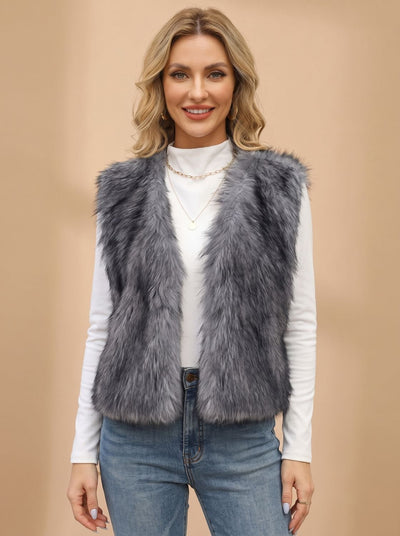 Frieda | Dames bodywarmer van imitatiebont met voering