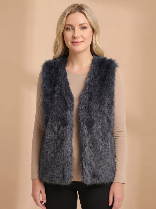 Frieda | Dames bodywarmer van imitatiebont met voering