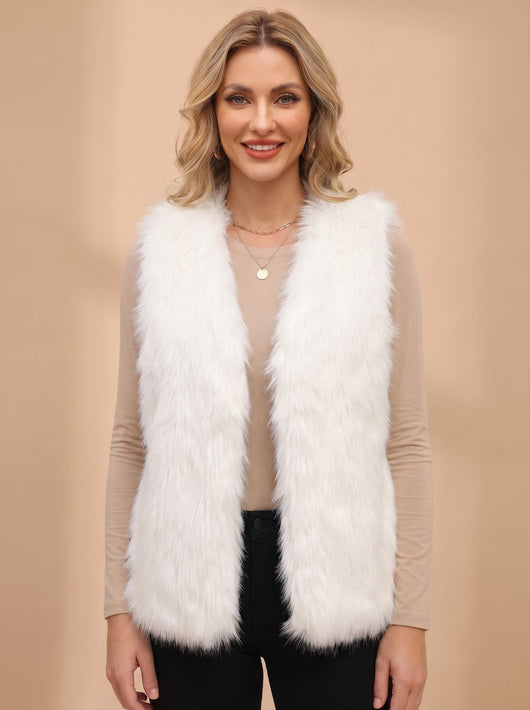 Frieda | Dames bodywarmer van imitatiebont met voering