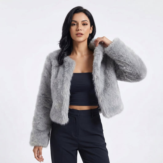 Lena | Kort dames vest van imitatiebont