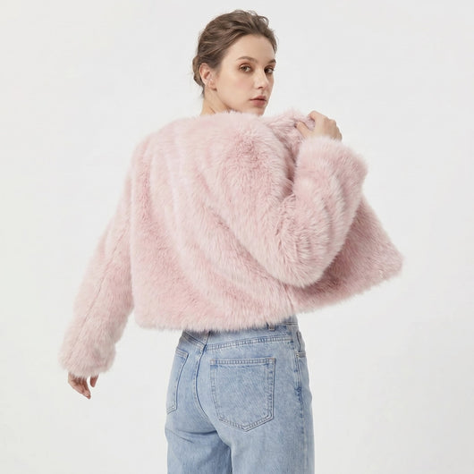 Lena | Kort dames vest van imitatiebont