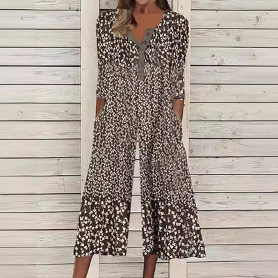 Leonie | Dames katoenen culotte-jumpsuit met korte mouwen en knoopsluiting