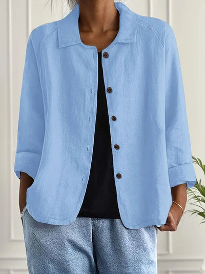 Lena | Dames blazer met lange mouwen, kraag en knoopsluiting in relaxed fit